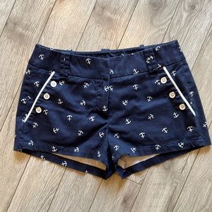 Navy Blue Valerie Bertinelli Sailor Anchor Shorts Size 2